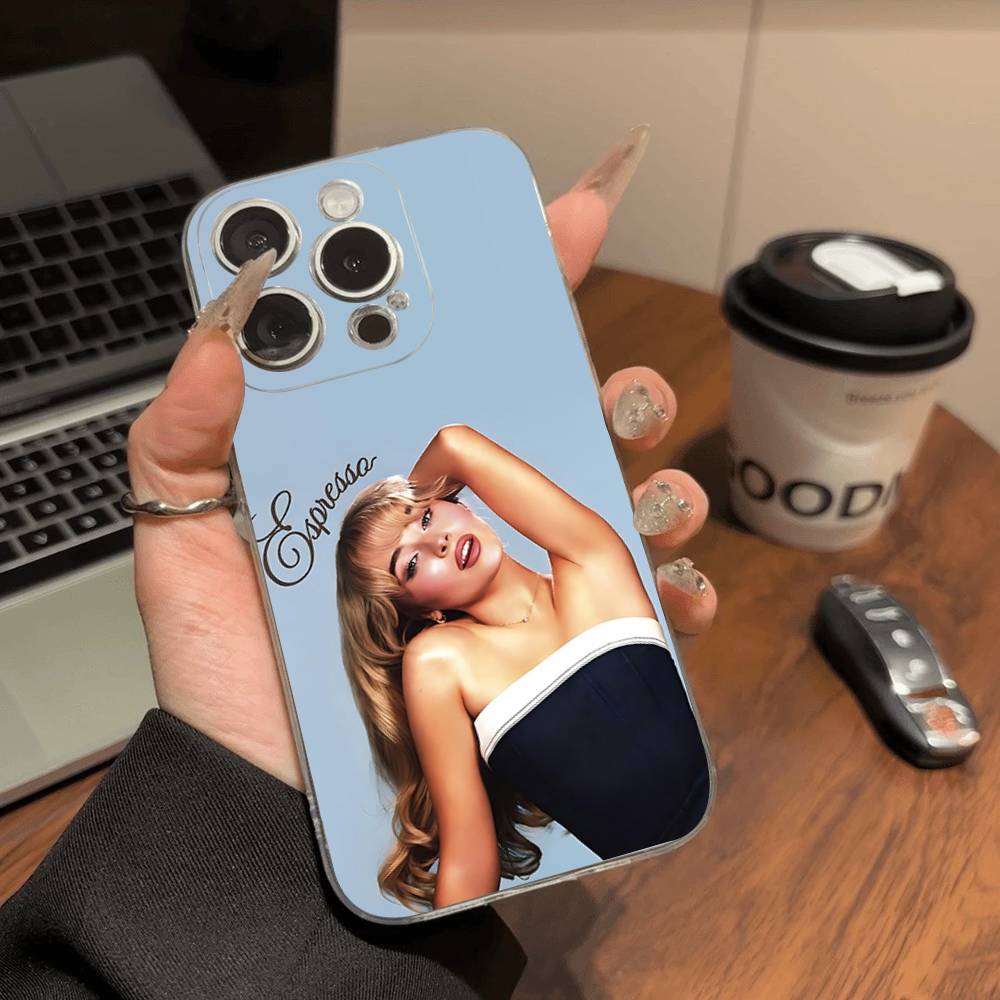 Певица S-Сабрина Карпентер Прозрачный Чехол Для iPhone 11 12 13 14 15 16 17 Air Pro Max Plus Mini Ударопрочный Чехол