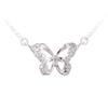 S925 Sterling Silver Necklace Korean Style Butterfly Lover Rose Gold Fresh and Stylish Jewelry Silver Accessories Necklace Korean Style