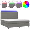 VidaXL Slat Bed Base with Mattress and LED, Upholstered Bed, Double Bed, Adult Bed for Interior Bedroom, 3134966