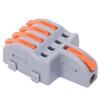 20Pcs Wire Connector 1 In 4 Out PushType Splitter Conductor Terminal Block Electrical Parts(Orange )