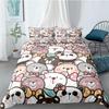 Cartoon Cute Panda Polyester Bedding Sets Child Kids Covers Boys Duvet Cover Set For Teens King Size Bedding Set