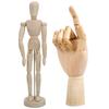 Закья Набор деревянных кукол для рисования из 2 частей, Правая рука, Шарнирный манекен, Искусство, Интерьер, Подставка для аксессуаров (1 Кукла + 1 Рука) (Гуманоид + Правая рука)