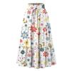 Женская модная юбка свободного покроя с цветочным принтом и эластичным поясом без карманов
