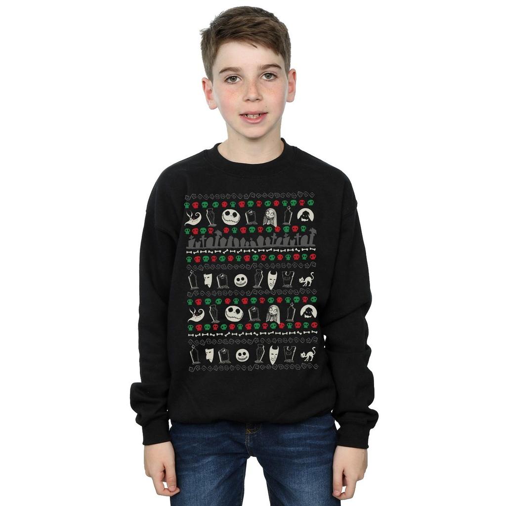 Disney Boys Nightmare Before Christmas Festive Icons Sweatshirt