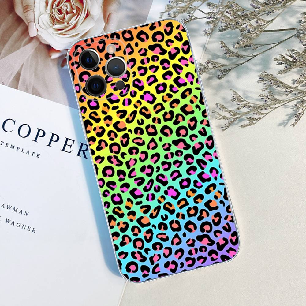 Классический Леопард Гепард Для IPhone 17 16 15 14 13 12 11 Pro Max Plus Прозрачный Мягкий ТПУ Чехол для Телефона