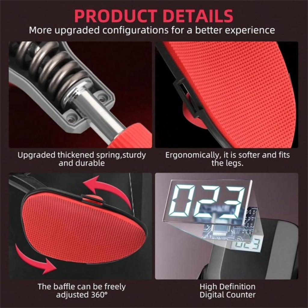 Тренажер для внутренней части бедра с регулируемым сопротивлением 77 фунтов, оборудование для упражнений для ног и внутренней части бедра со счетчиком