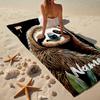 Custom Name Ultra-Soft Beach Towel with Sloth Theme,Ideal for Pool - Camping, Diving - Perfect Travel Essential, Vibrant Beach Towel.