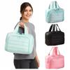 Solid Color Handheld Cosmetic Bag Nylon Make Up Pouch Bag Wash Bag Portable Toiletry Bag  Storage
