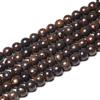 Bronzite Coffee Brass Stone Natural Round Beads 15"Strand Smooth Loose Spacer Beads 4/6/8/10/12mm for Jewelry Making DIY Bracelets Accessories
