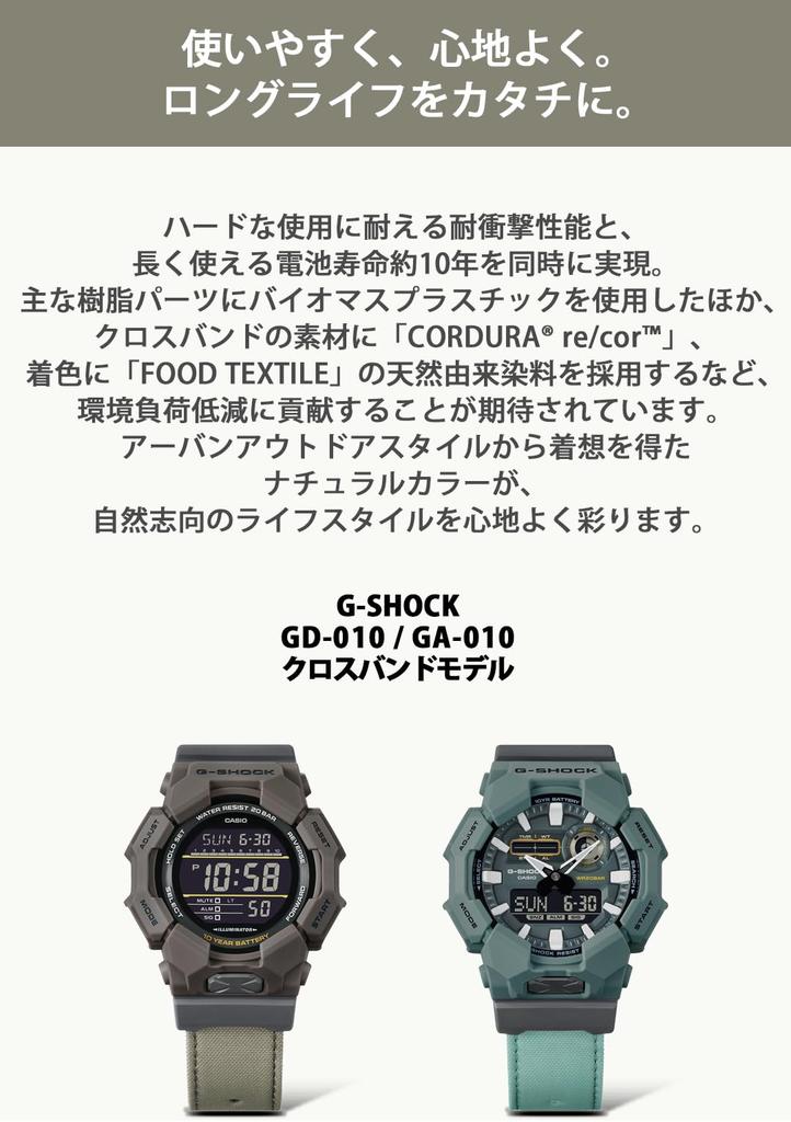 Часы Casio G-Shock (GD-010CE-5JF) Сделано из CORDURAre/cor Биомассового пластика (Официальный японский продукт) Мужской Коричневый