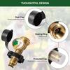 100 lb Propane Tank Adapter with Gauge, Universal Fit POL Propane Tank Gauge Converts POL Gas Tank Service Valve to QCC1 / Type 1, Old to New