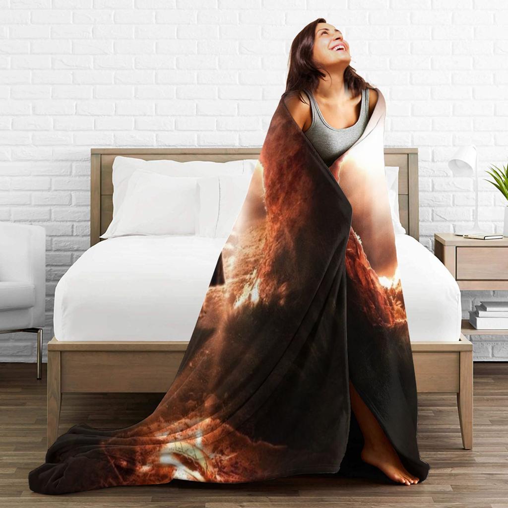 Lords Rings Blanket Multi-size Warm Cozy Fluffy Throw Blankets for Sofa Couch and Bed