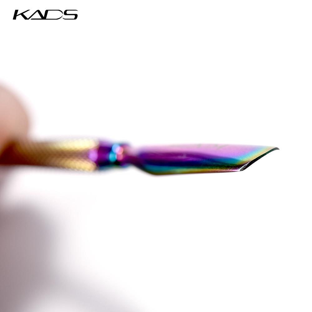 kads Толкатель для кутикулы ногтей из нержавеющей стали, УФ-гель для удаления кутикулы в форме, толкатель для омертвевшей кожи, маникюрный инструмент для дизайна ногтей, инструменты для ногтей