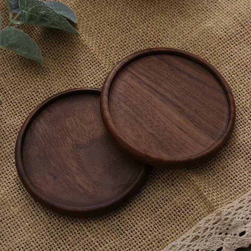 1PCS Wood Placemats Coasters Tea Coffee Cup Pad Decor Durable Heat Resistant Square Round Drink Mat Bowl Teapot Holder 88cm