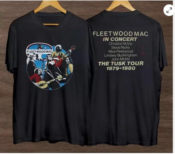 Футболка Fleetwood Mac tusk tour, Винтажная футболка Fleetwood Mac 90-х