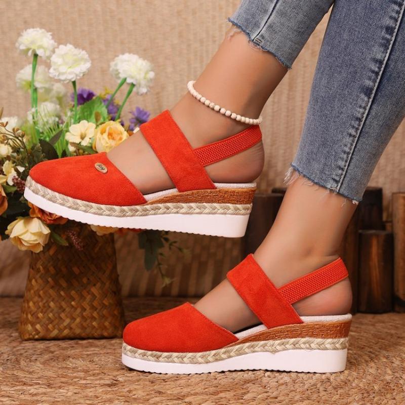 Women's Espadrilles Wedges Sandals Heels Closed Toe Tie Lace Up Platform Ankle Strap Summer Dress Shoes
