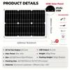 2pcs 80W Solar Panel Kit with USB & 18V DC Outputs, 30A Controller - Perfect for Car, Yacht, RV, Boat,Battery Charging
