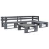 Day and Night - Day and Night Garden Pallet Furniture Set 4 Pieces Gray Wood