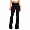 Women Fashion Vintage Juniors Bell Bottom Pants High Waist Fitted Denim Jeans Pencil Pants