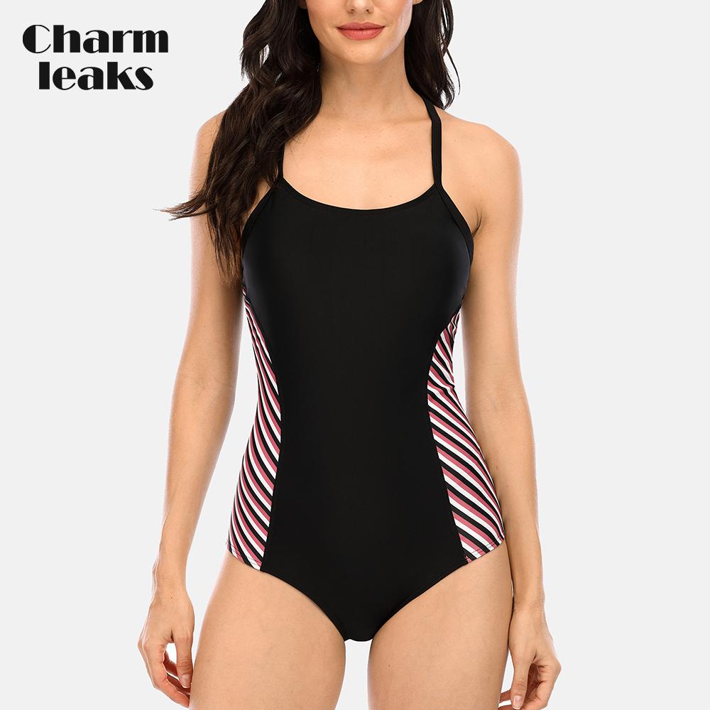 CHARMLEAKS Женский спортивный цельный купальный костюм Racerback, купальный костюм, тренировочный купальный костюм