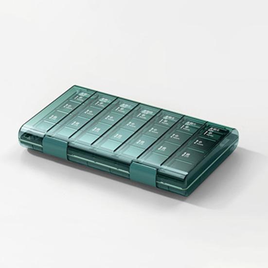 Large-Capacity Medicine Organizer for Morning Noon Evening Portable Easy To Open 12 Capsules or 25
