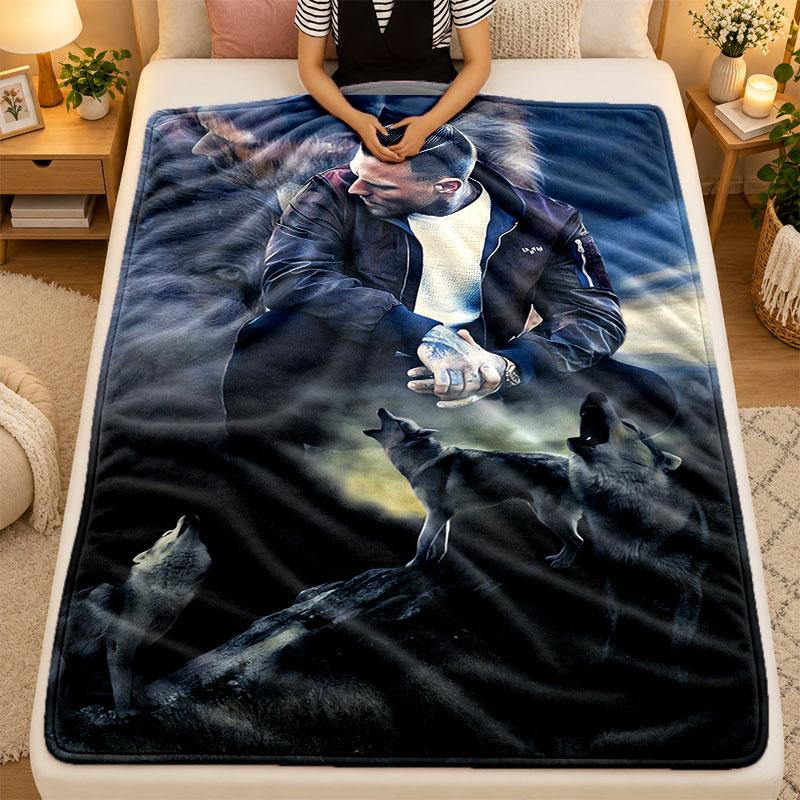 Flannel BlanketKontra K Warm Soft Throw Blanket for Indoor Sofa Bed Living Room Use