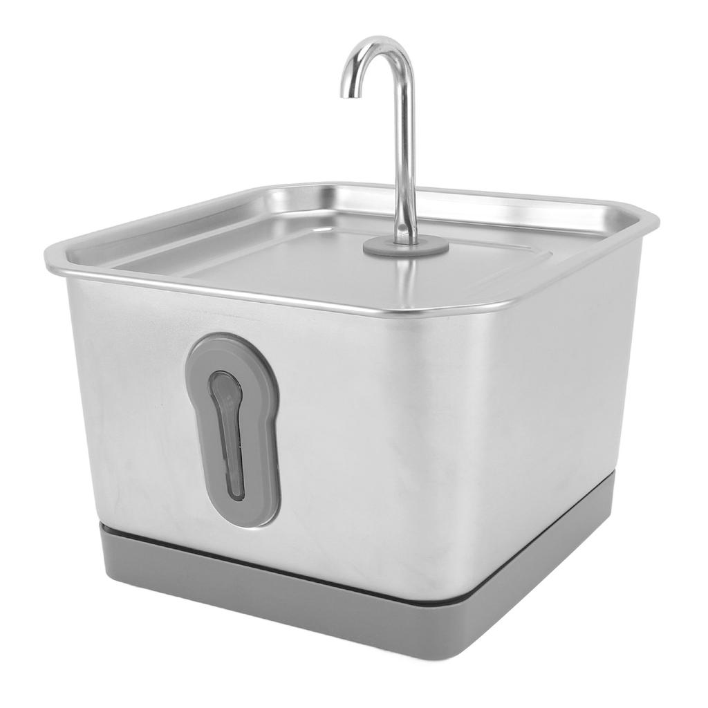 3.5L Stainless Steel Cat Water Fountain Activated Carbon Filtered Smart Sensing Quiet Automatic Pet