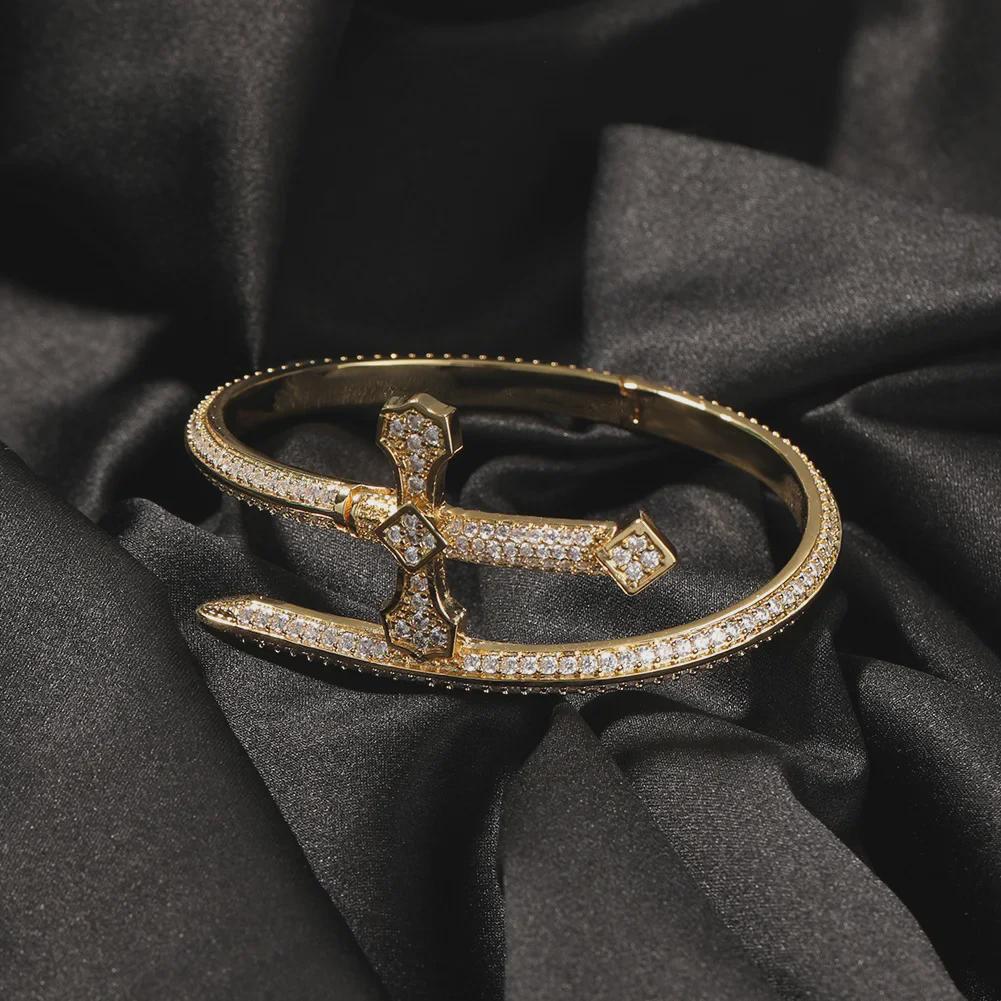 Модный европейский и американский браслет с цирконием «Меч правосудия»