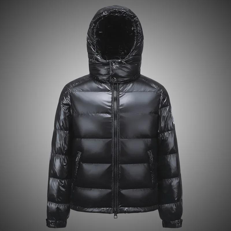 Men's Gray Duck Down Hooded Jacket - Warm, Stylish, and Perfect for Autumn and Winter