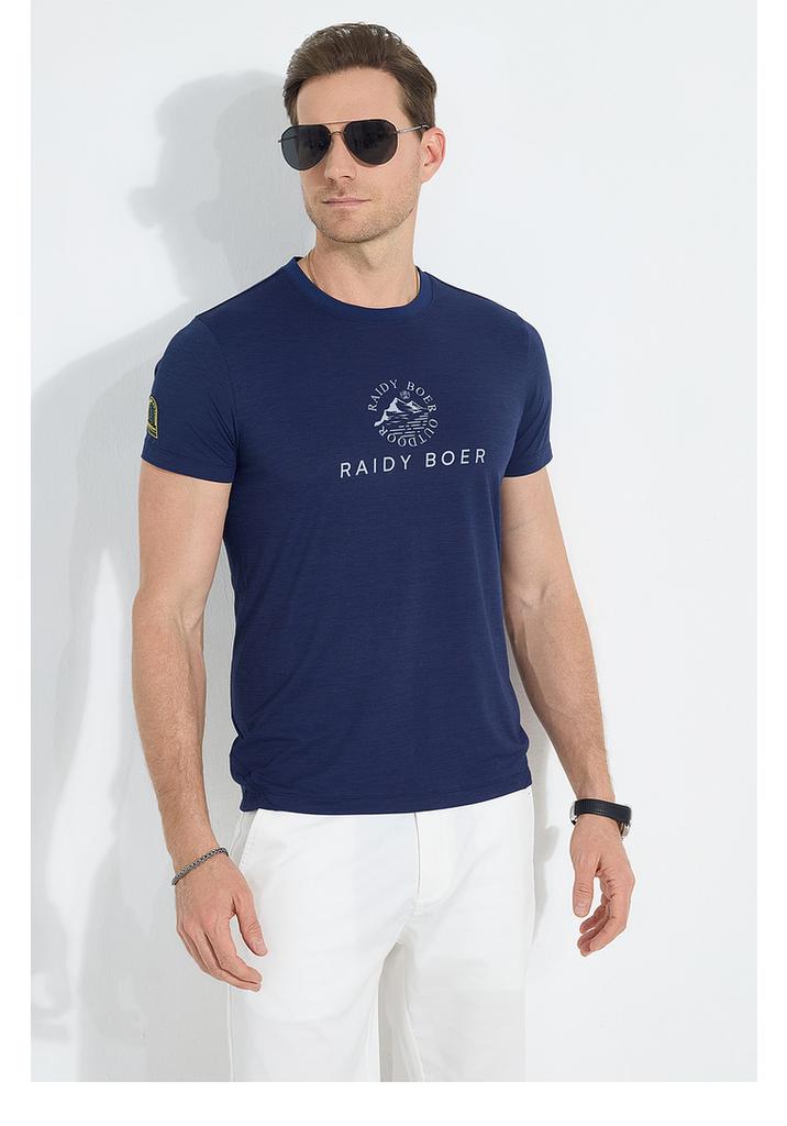 2025 Summer Men's Offset Outdoor Sports Short-sleeved T-shirt