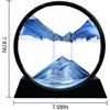 Креативный 3D Песочные часы Глубокий морской пейзаж с песком Художественное украшение Украшение для дома Круглый стеклянный движущийся песок Живопись Ремесла Декор для офиса