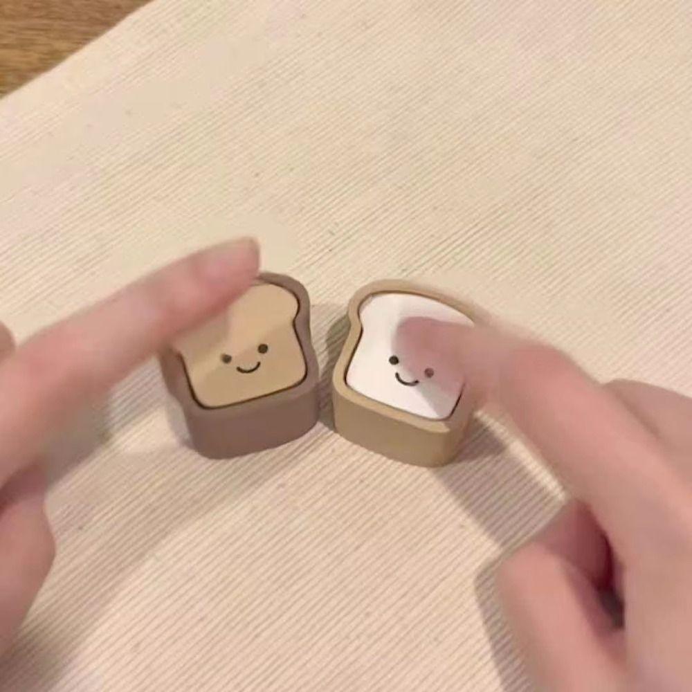 Finger Press Toast Keyboard Clicker Sensory Toy Finger Clicker Toy Bread Fidget Keychain  ADHD ASMR