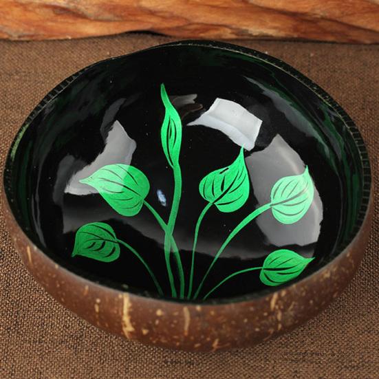 Листовой узор из натуральной скорлупы кокоса, чаша для хранения конфет, контейнер, украшение для дома