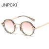New Retro Round Punk Women Sunglasses Fashion Gradient Leopard Tea Shades UV400 Men Sun Glasses