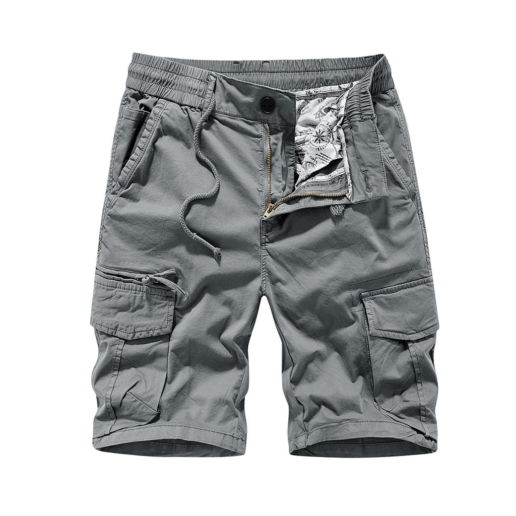 Men's Casual Color Outdoors Pocket Beach Work Trouser Cargo Shorts Pant