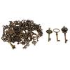 46 шт. антикварные бронзовые ключи-скелетоны, подвески, подвески, фурнитура для ювелирных изделий, 23 стиля