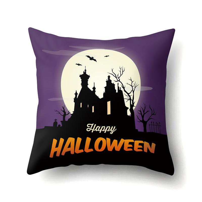 Halloween Pillowcase Car Waist Pillow Pumpkin Sofa Cushion Cover Office Home Living Room Pillowcase