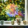 Laser Dazzling Color Creative Sunflower Home Beautification and Decoration Glass Static Window Sticker