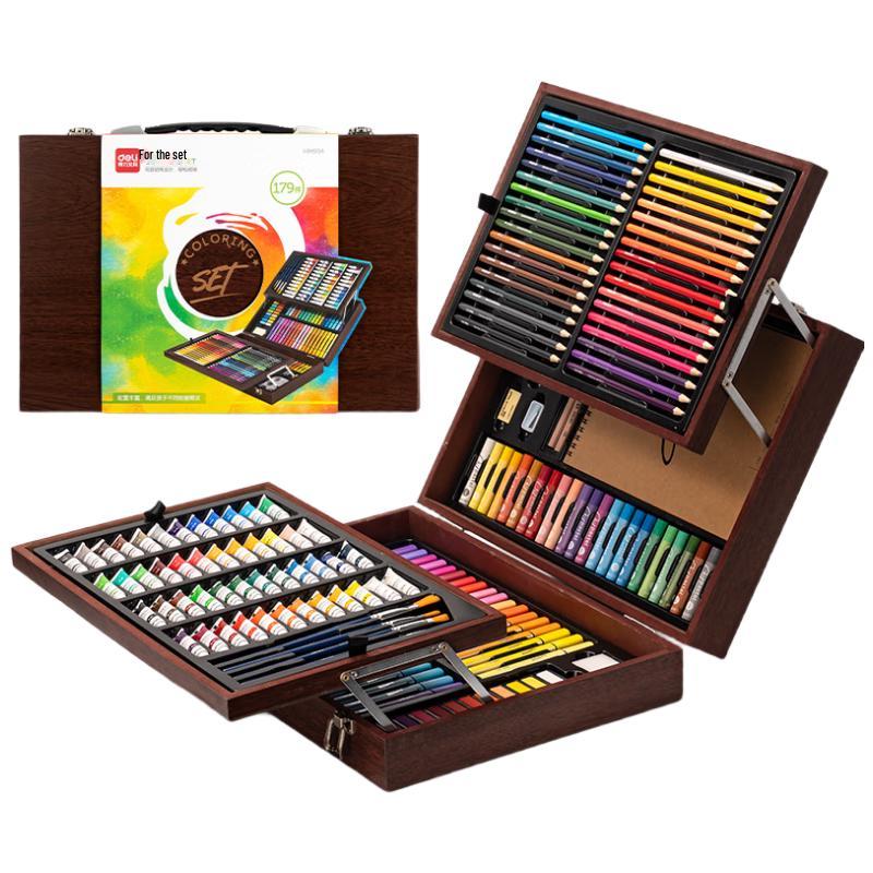 Deli 179-Piece Kids' Deluxe Art Set Gift Box