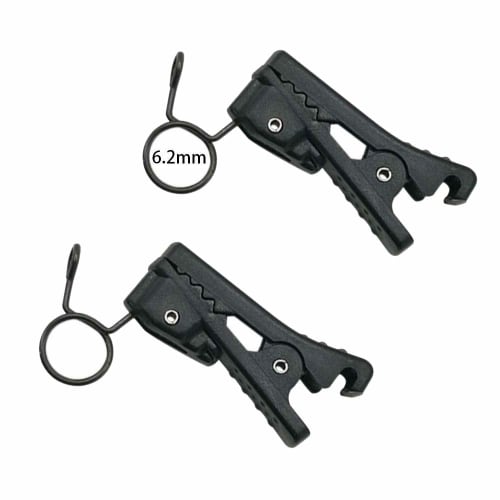 NiceAI Microphone Clip, Adjustable Loop Inner Diameter from 6.2mm to 7.5mm, Versatile, Compatible with Sony UWP Series Microphone Holder, Black, Set o