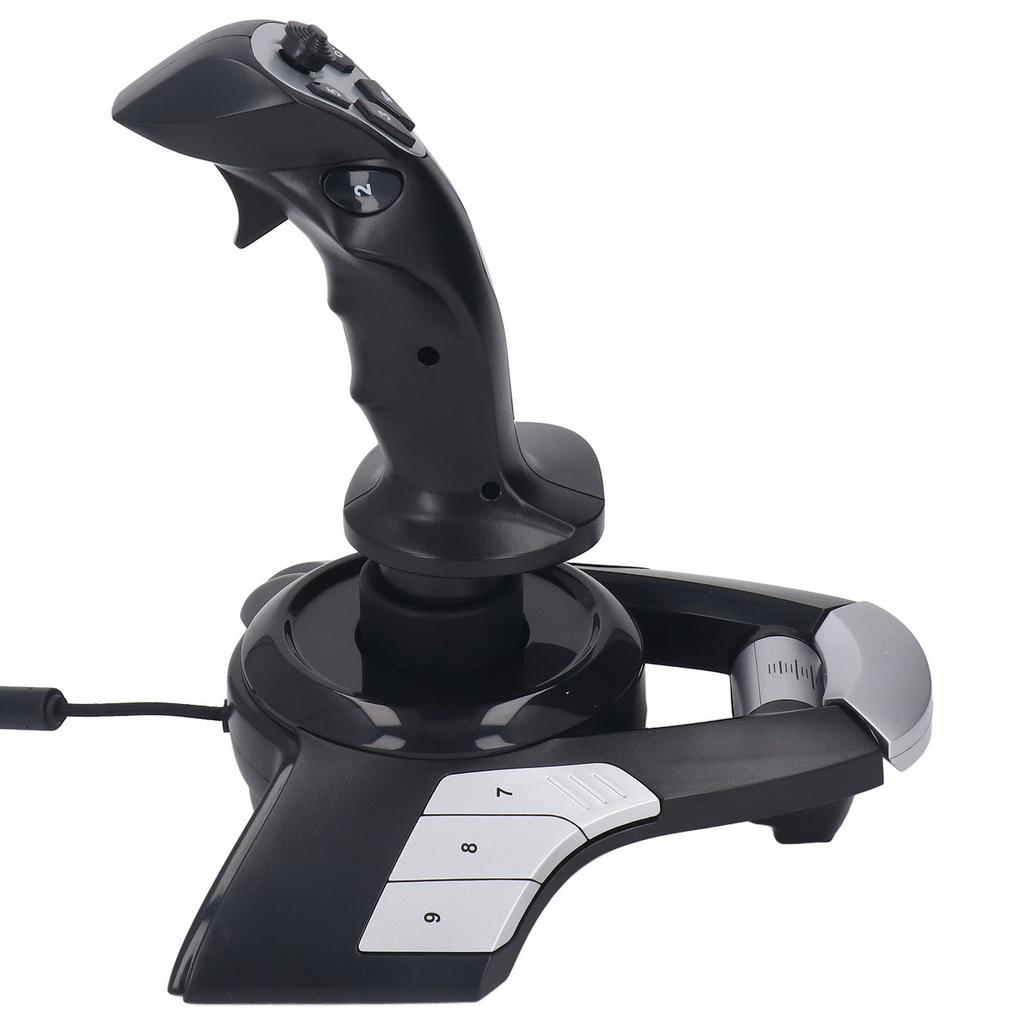 Flight Joystick Controller 3D USB Wired Flight Simulator Stick Joystick Controller with Vibration