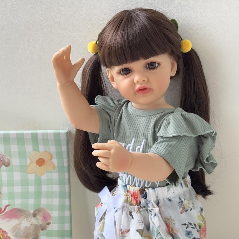 22'' 55cm Reborn Babies Doll Girl Toddler Betty Waterproof Full Vinyl Body Simulation Doll Children Bath Toy Baby Dolls for Kids Birthday Xmas Present