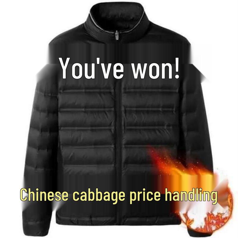 Men's Ultra-Thin Plus Size Light Down Jacket for Off-Season