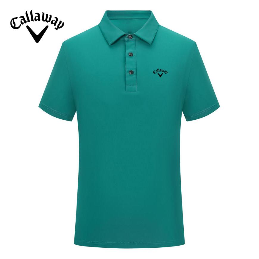 Callaway 2025 Летняя вышитая рубашка поло для гольфа, бизнеса, отдыха, спорта, прохладная на ощупь, впитывающая влагу и сухая на ощупь