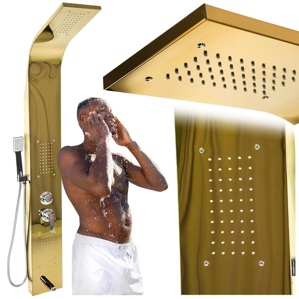GOLD shower panel faucet