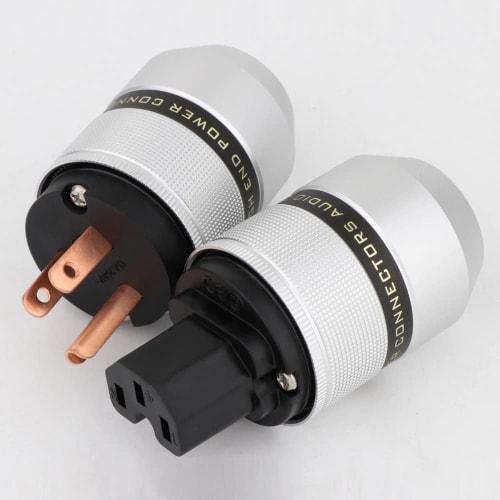 Monosaudio Audio Power Plug, Pure Copper 3-Pin Power Connector, DIY Power Plug, Maximum Wire Capacity 19mm, Aluminum Alloy Shell, Audio Power Plug Inl