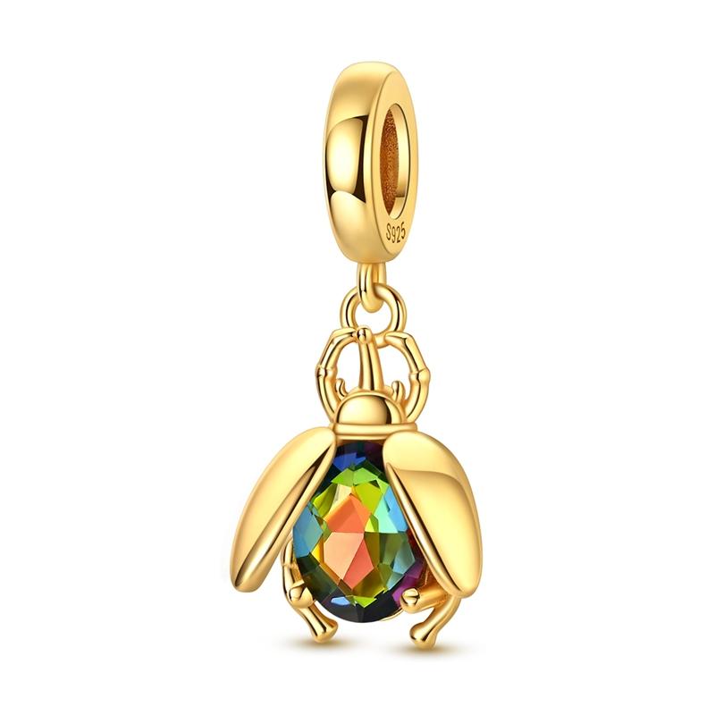 New 925 Silver Gold Charms Beads Fit Bracelet DIY Horse Yoga Ballet Girl Pendant For Woman Jewelry