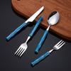 Refined Bamboo Handle Cutlery Set Stainless Steel Suitable for Home Kitchens and Gifts