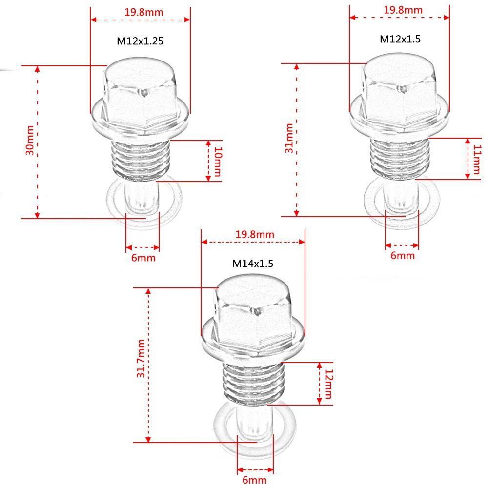 Автоаксессуары Масляный поддон Гайка сливного отверстия масляного поддона Винт масляного поддона двигателя Сливная пробка масляного поддона Магнитная сливная пробка масла