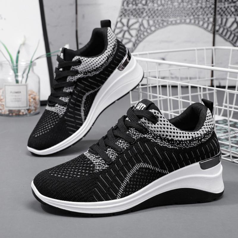 Женские модные кроссовки на платформе 2024 года, осенний дизайн, мягкая толстая подошва, спортивная обувь, женские дышащие кроссовки Zapatillas Mujer